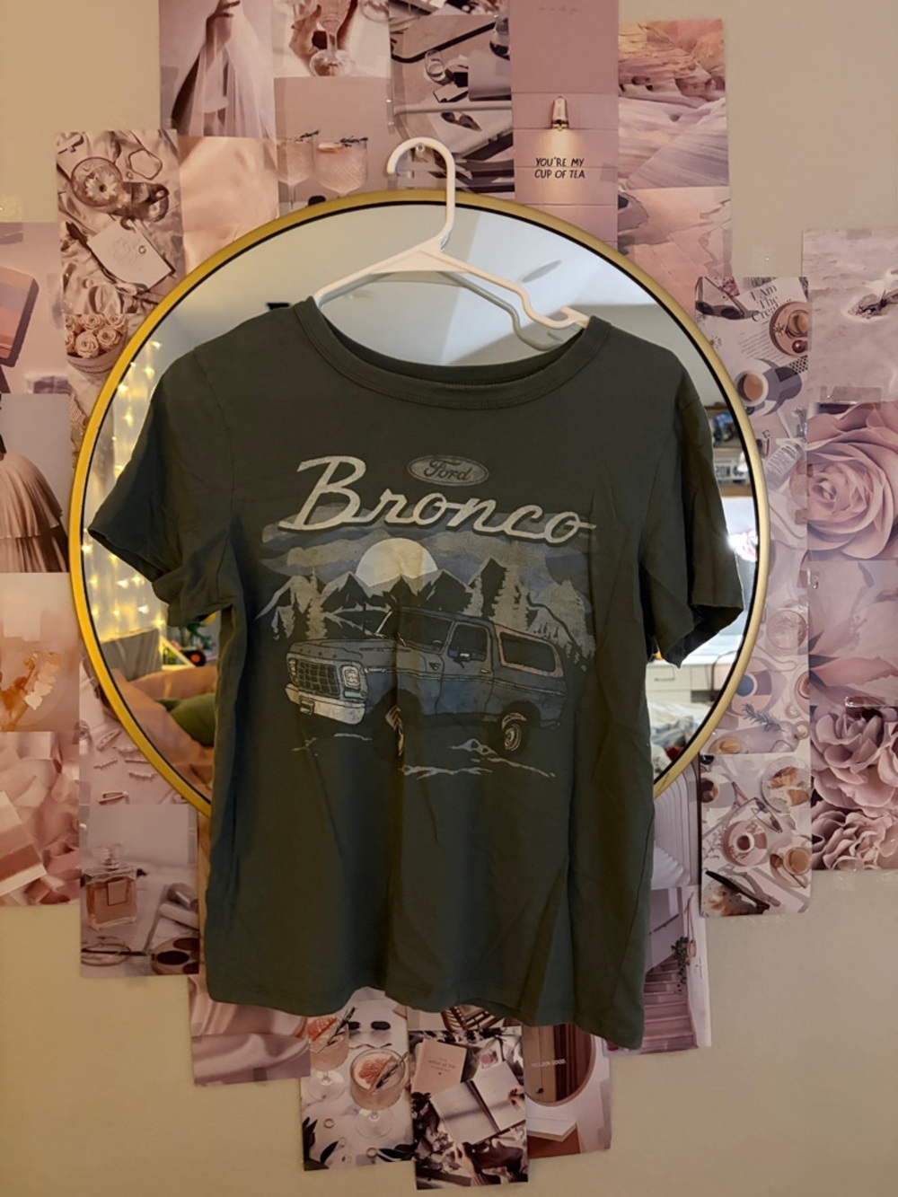 Ford Bronco Graphic Tee for Kids - Olive